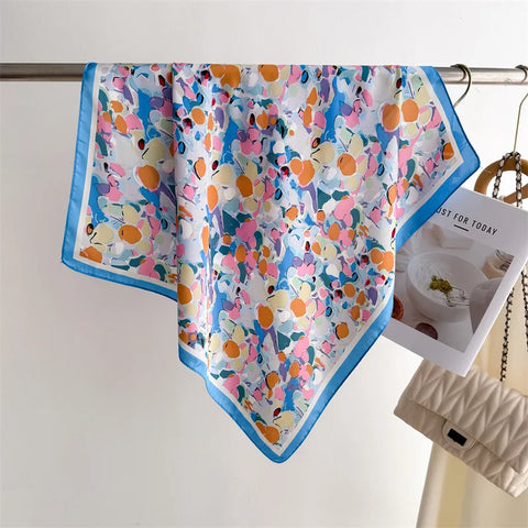 Luxury Floral Silk Scarves for Women