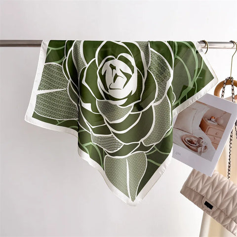 Luxury Floral Silk Scarves for Women