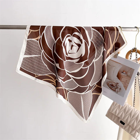Luxury Floral Silk Scarves for Women