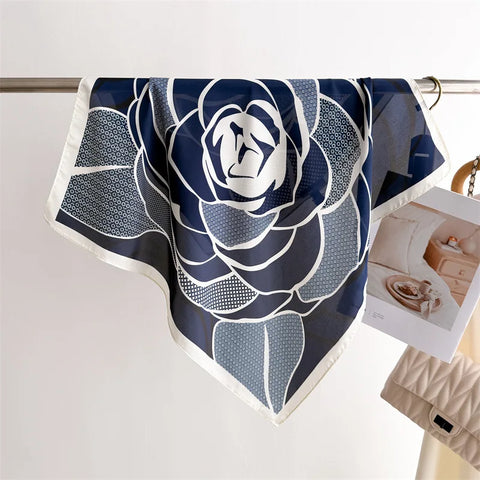 Luxury Floral Silk Scarves for Women