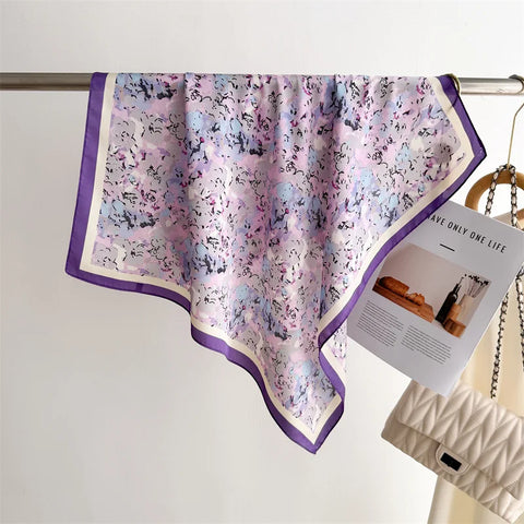 Luxury Floral Silk Scarves for Women