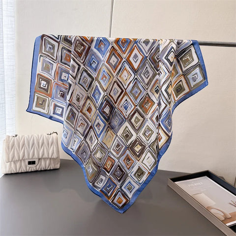 Luxury Floral Silk Scarves for Women