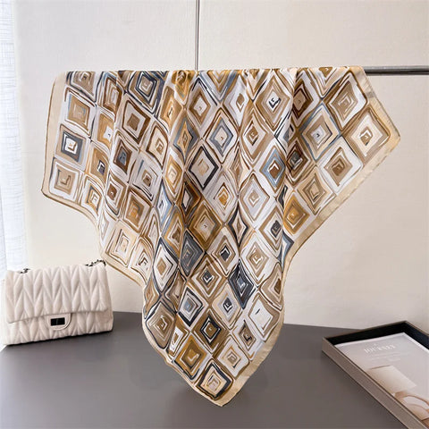 Luxury Floral Silk Scarves for Women