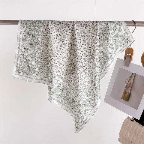 Luxury Floral Silk Scarves for Women