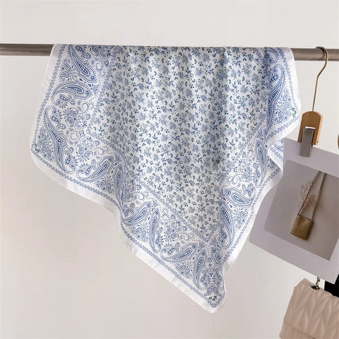 Luxury Floral Silk Scarves for Women