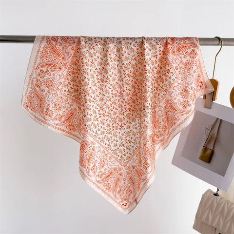 Luxury Floral Silk Scarves for Women