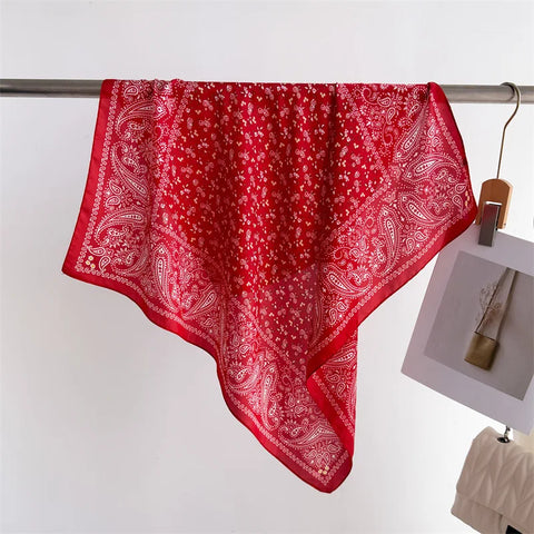 Luxury Floral Silk Scarves for Women