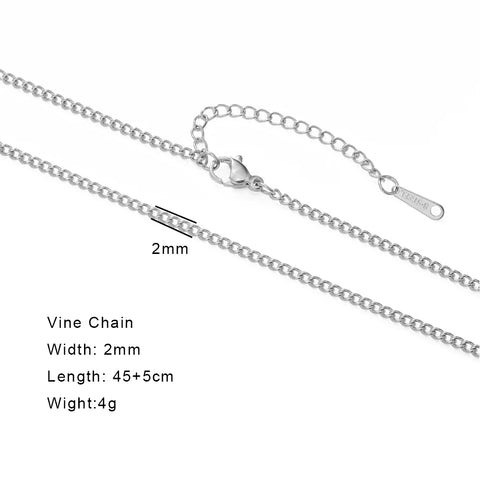 Skyrim Stainless Steel Gold Color Chain Necklace for Women – Minimalist Cuban Paperclip Twisted Snake Chain Fashion Jewelry