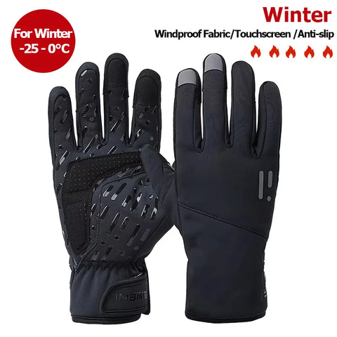 INBIKE Winter Cycling Gloves - Warm, Waterproof, Touchscreen Biking Gloves for Men & Women