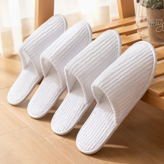 5 Pack Non-slip Disposable Hotel Slippers