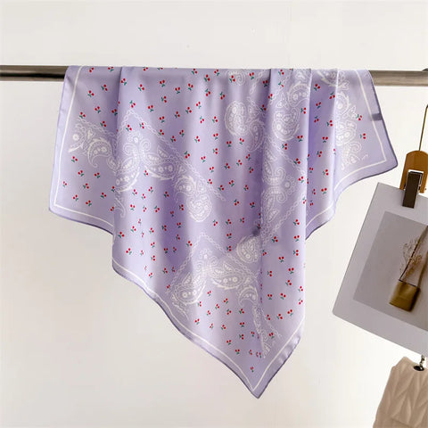 Luxury Floral Silk Scarves for Women