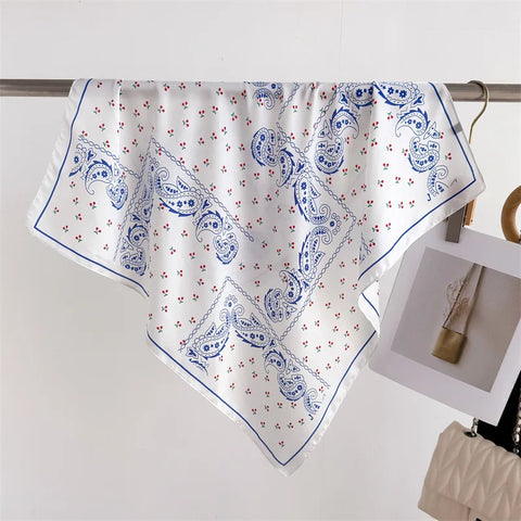 Luxury Floral Silk Scarves for Women