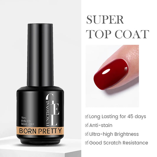BORN PRETTY 15ml Function Gel Base Super Top Coat