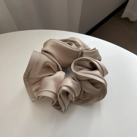 Korean Big Hair Tie Ribbon Scrunchies - Elegant Satin Elastic Hair Accessories for Women