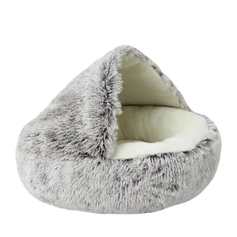 Warm & Soft Plush Cat Bed – Round Pet Mattress for Small Dogs and Kittens