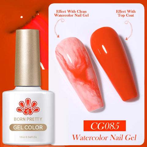 BORN PRETTY 10ml Clear Blooms Gel Polish for Marble Nail Art