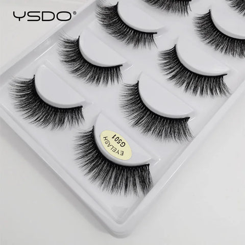 5 Pairs 3D Mink Eyelashes