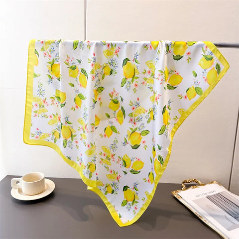 Luxury Floral Silk Scarves for Women
