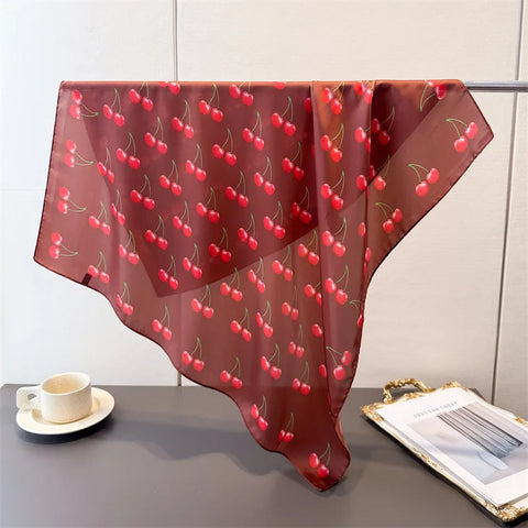 Luxury Floral Silk Scarves for Women