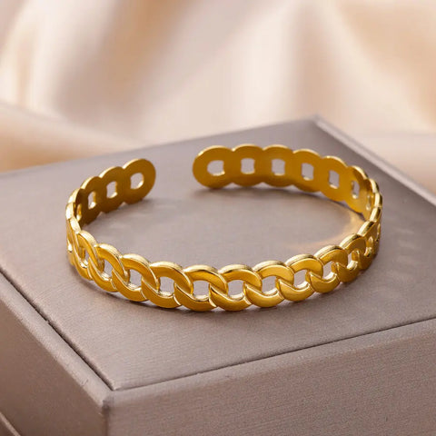 Vintage Snake Bangle Bracelet for Women - Stainless Steel Animal Aesthetic Jewelry