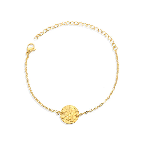 Elegant Zircon Flowers Bracelet for Women and Girls – Luxury Gold Color Stainless Steel Plant Charm Jewelry