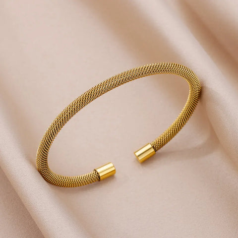 Vintage Snake Bangle Bracelet for Women - Stainless Steel Animal Aesthetic Jewelry