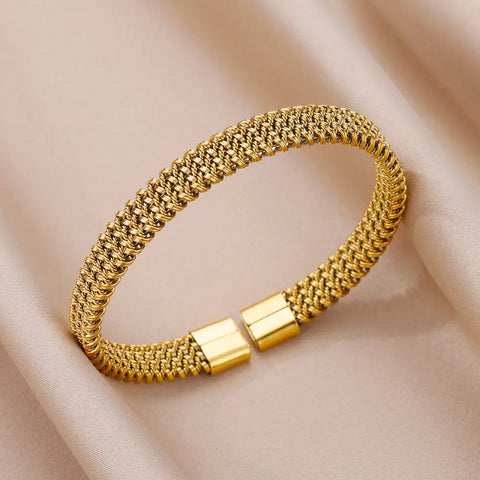Vintage Snake Bangle Bracelet for Women - Stainless Steel Animal Aesthetic Jewelry