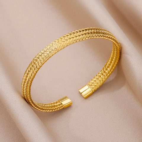 Vintage Snake Bangle Bracelet for Women - Stainless Steel Animal Aesthetic Jewelry