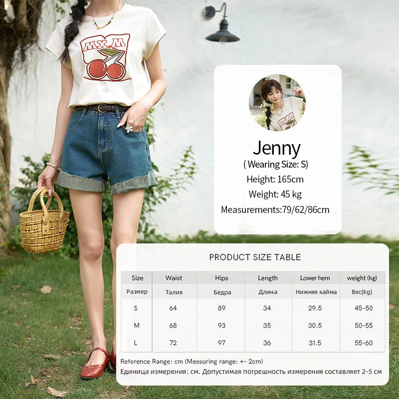MISHOW Women's Denim Shorts - High Waist Summer Style