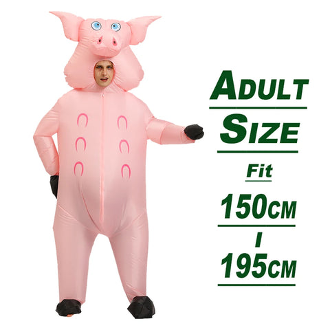 Adult Pink Pig Inflatable Costume for Parties