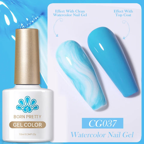 BORN PRETTY 10ml Clear Blooms Gel Polish for Marble Nail Art