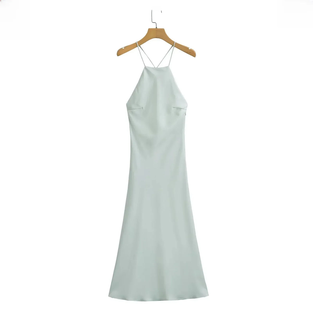 2023 Summer Women's Dress - Silk Satin Sleeveless Fashion