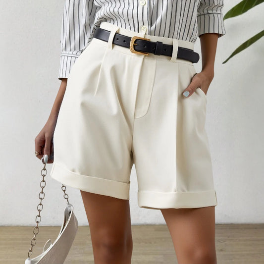 Mia Muse High Waist Work Shorts