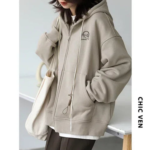 CHICVEN Dames Sweatshirt - Gezellige &amp; Stijlvolle Capuchonjas 