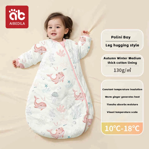 AIBEDILA Baby Sleeping Bag Cartoon Pajamas