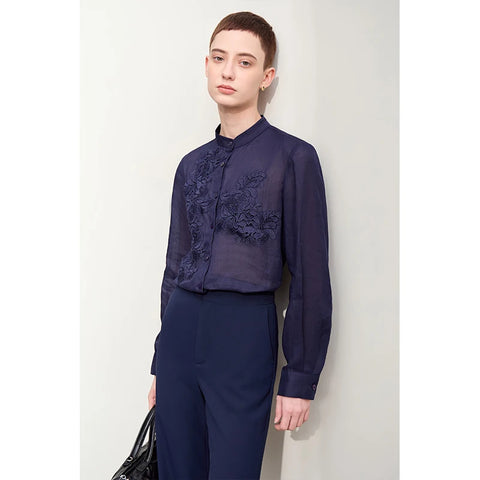 Amii Minimalism Women Shirts 2024 Autumn Collection