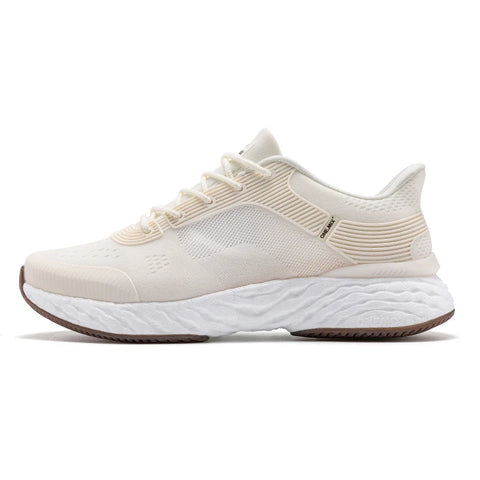 ONEMIX Ivory White Running Shoes for Men – Breathable Chunky Sneakers for Marathon and Walking