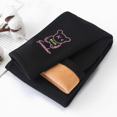 Warm Cotton Velvet Leggings for Girls 2-8 Years
