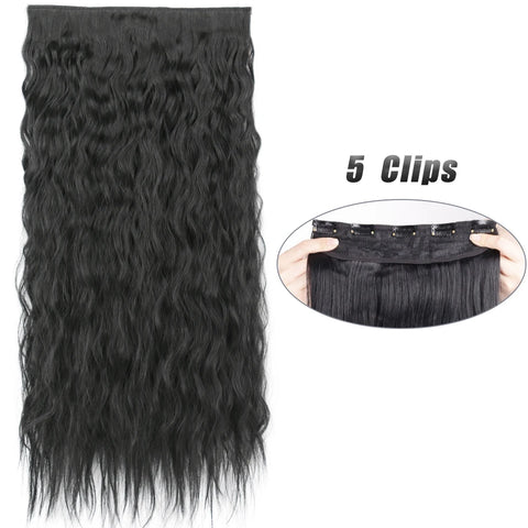Synthetic 5 Clip In Hair Extensions 80CM - Long Straight Hairpiece