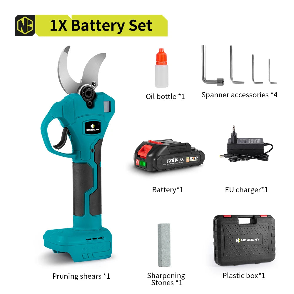 NEWBENY 2-Speed Brushless Cordless Pruning Shears – Electric Branch Cutter for Makita 18V Battery