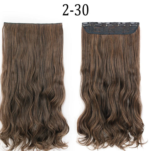 Long Straight Hairstyle 5 Clip Natural Hair Extension
