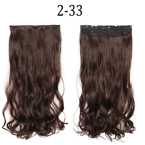 Long Straight Hairstyle 5 Clip Natural Hair Extension
