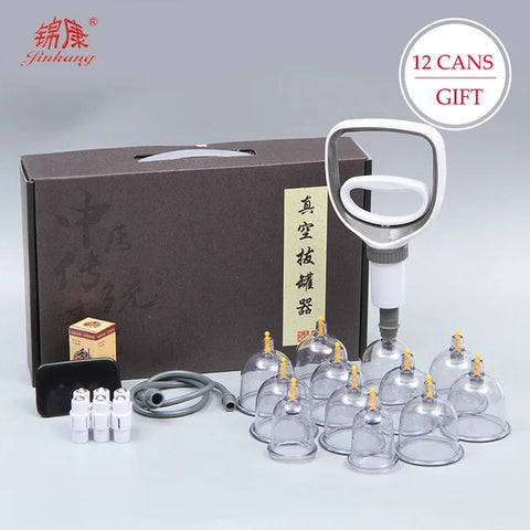 Suction Cups Acupuncture Vacuum Massage Jars - Hansol Cuppings Therapy Set