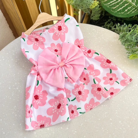 Cute Dog Princess Dress for Spring & Summer - Bow Lace Skirt for Small to Medium Pets