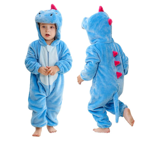 MICHLEY Winter Baby Rompers Hooded Flannel Cosplay