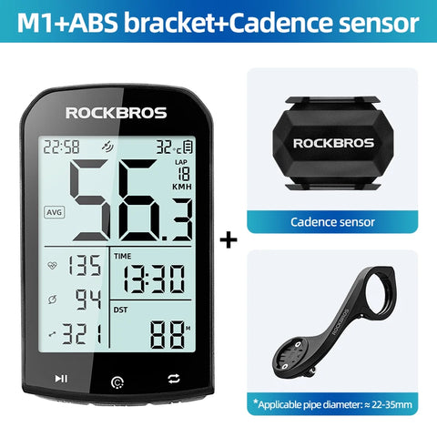 ROCKBROS Bicycle Computer GPS 5.0 - Waterproof Wireless Speedometer & Bike Accessories
