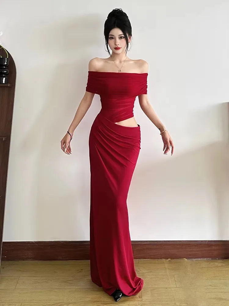 Weird Puss Ruched Irregular Dress - Elegant Women's Bodycon Outfit