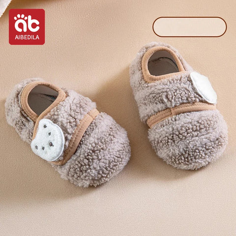 AIBEDILA Cartoon Baby Shoes for Winter