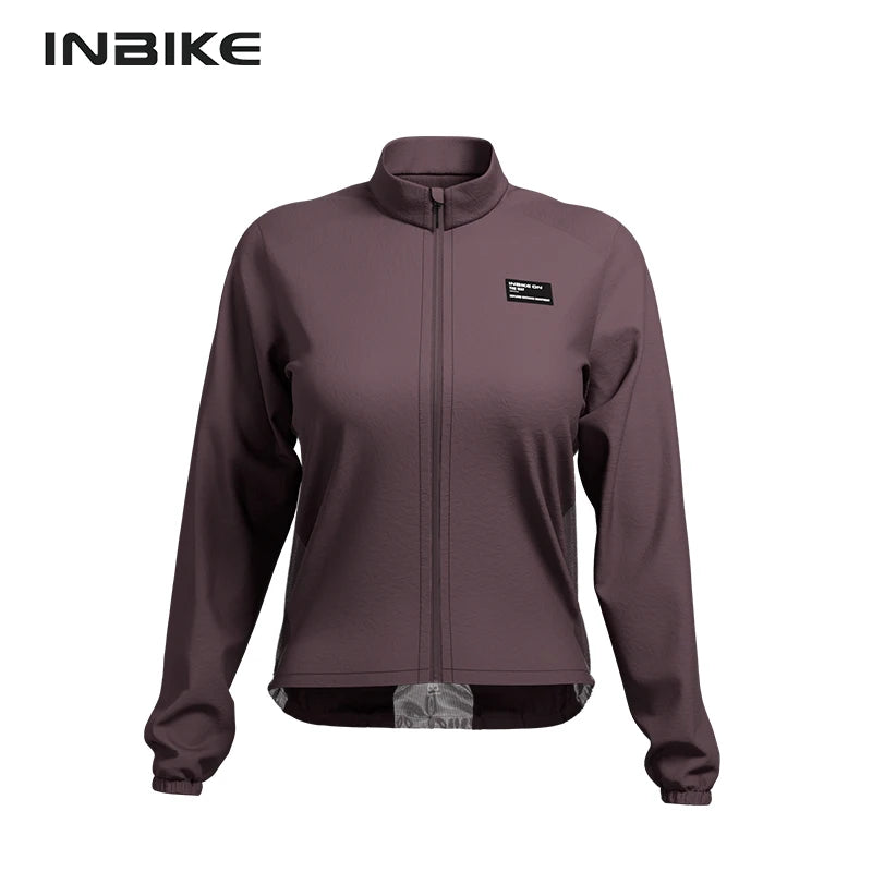 INBIKE Long Sleeve Women’s Windbreaker Cycling Biking Jacket - Lightweight, Windproof with Pockets