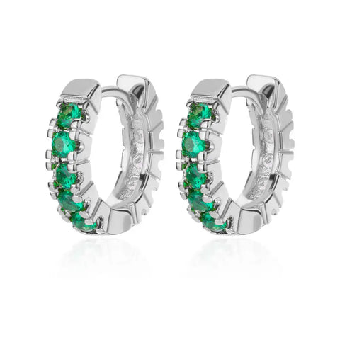Zircon Round Star Earring for Women - Geometric Stainless Steel Heart Hoop Aesthetic Jewelry Gift